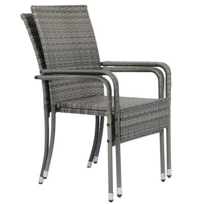 🪑 2x Juskys Yoro Gartenstuhl aus Polyrattan mit Armlehnen für 51,99€ (statt 80€)