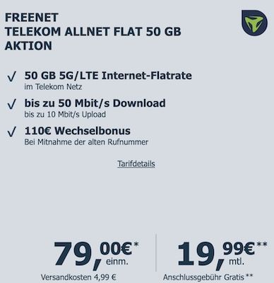 🛴 Xiaomi Scooter 6 Lite für 79€ + Telekom 50GB Allnet für 19,99€ mtl + 110€ Bonus