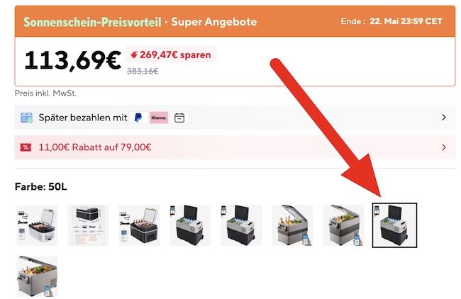 🥶 VEVOR 50L Kompressorkühlbox bis -20℃ & App-Anbindung für 102,69€ (statt 190€) 🥶 VEVOR 50L Kompressorkühlbox bis 20℃ & App Anbindung für 102,69€ (statt 190€)