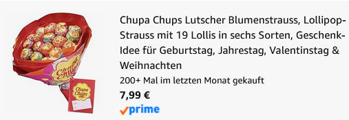 🍭 Chupa Chups Blumenstrauss mit 19 Lollis & 6 Sorten ab 7,99€ (statt 12€)