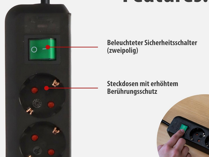 ⚡ Brennenstuhl Eco Line 8 Fach Steckdosenleiste mit 3m Kabel für 8,99€ (statt 15€)