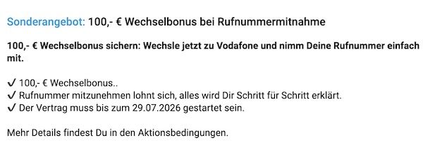 🍏 Apple iPhone 17e 256GB für 99€ + Vodafone Allnet 70GB für 34,99€ mtl. + 100€ Bonus 🍏 Apple iPhone 17e 256GB für 99€ + Vodafone Allnet 70GB für 34,99€ mtl. + 100€ Bonus
