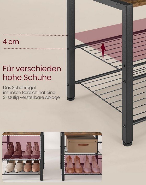 🧥 VASAGLE Garderobenständer mit Schuhbank für 65,99€ (statt 90€)