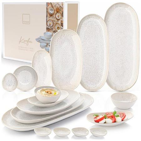 🥣 Sänger Korfu Steingut Schalen & Servierplatten Set, 11-tlg. für 89,24€ (statt 113€)