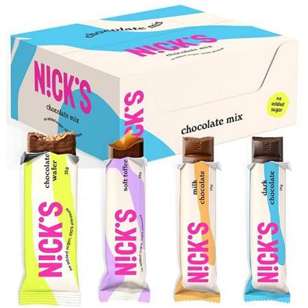 🍫 12er Pack Nicks Schokolade Keto Riegel Chocolate Mix Box ab 11,34€ (statt 19€)