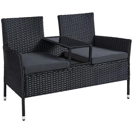 🏡 Songmics Polyrattan Balkonmöbel Set, 65 x 131 x 84cm für 78,99€ (statt 110€)