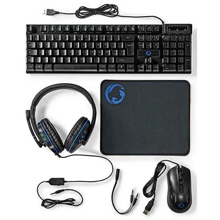 🔥 Nedis 5-in-1 Gaming-Set mit Tastatur, Maus, Headset & Mauspad für 12€ (statt 30€)