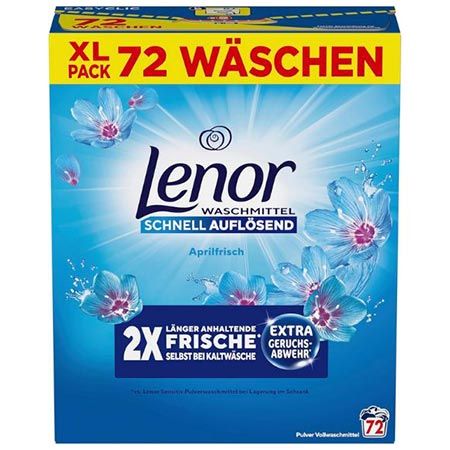 🧼 2 x 72WL Lenor Universal Aprilfrisch Pulverwaschmittel für 31,98€ (statt 42€)