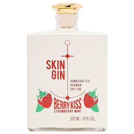 🍓 Skin Gin Berry Kiss Manufaktur Gin mit Erdbeere & Minze, 500ml für 33,86€ (statt 46€)