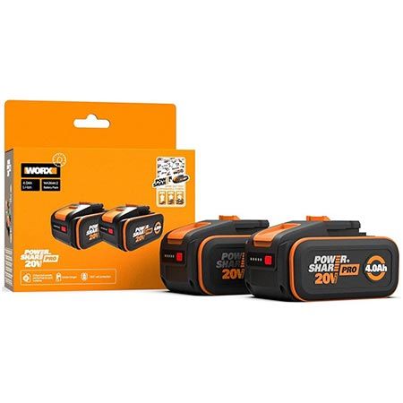 🔋 2er Pack WORX WA3644.2 PowerShare Pro Akku, 4,0Ah, 20V für 84,95€ (statt 96€)