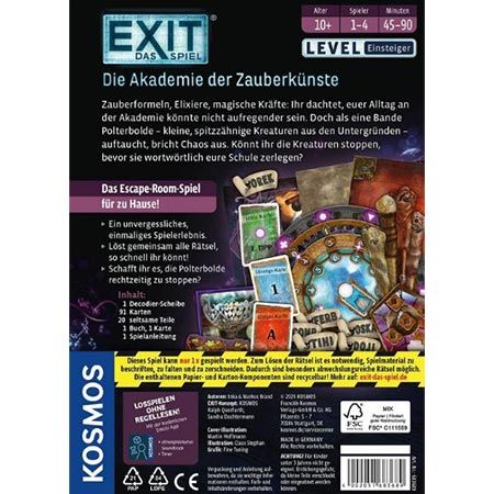 🎲 Kosmos 683689 EXIT Die Akademie der Zauberkünste für 9,89€ (statt 14€)