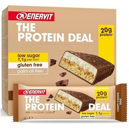 🍪 12er Pack Enervit The Protein Deal Crispy Cookie Treat Proteinriegel für 23€ (statt 29€)