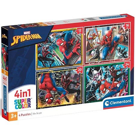 🧩 Clementoni 4-in-1 Supercolor Marvel Spiderman Puzzle für 7€ (statt 12€)