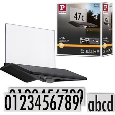 🏠 Paulmann Yoko Solar Hausnummernleuchte mit Bewegungsmelder für 12,97€ (statt 22€)