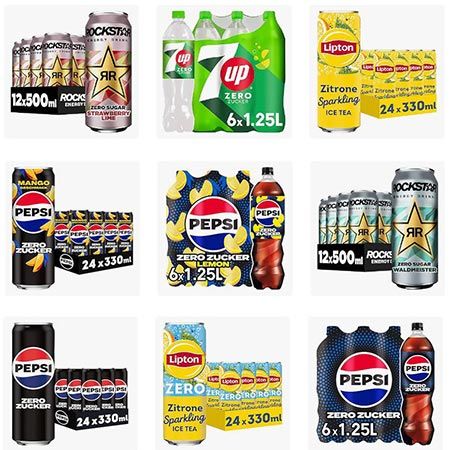 🥤 Amazon: Bis zu -44% auf Pepsi, Lipton & Rockstar Softdinks – z.B. Pepsi Zero 13€ (statt 23€)