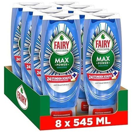 🫧 16 Flaschen Fairy MaxPower Handgeschirrspülmittel, je 545ml ab 29,88€ (statt 48€)