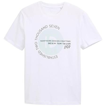 👕 Tom Tailor Denim Basic T-Shirt mit Logo-Print ab 8,90€ (statt 16€)