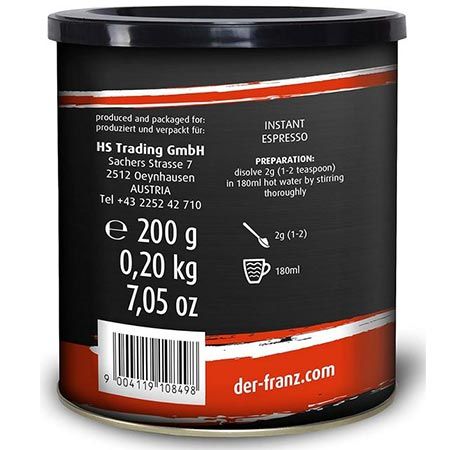 ☕ Der-Franz Espresso Instant-Kaffee, 200g ab 11,89€ (statt 15€) ☕ Der Franz Espresso Instant Kaffee, 200g ab 11,89€ (statt 15€)