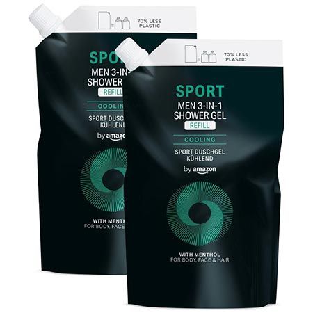🚿 2 x 1L by Amazon Sport 3in1 Duschgel, Nachfüllpack ab 4,35€   nur 2€ pro Liter!