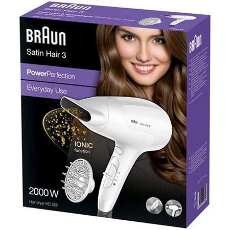 🪮 Braun HD 385 Satin Hair 3 Power Perfection Haartrockner für 31,43€ (statt 38€)