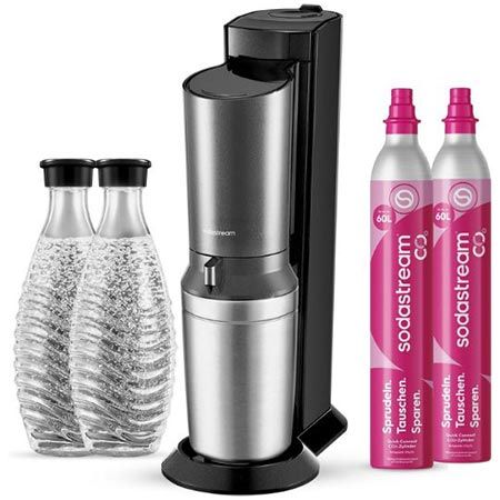 🚰 SodaStream Crystal 3.0 Sprudler + 2x CO2-Zylinder & 2x Glaskaraffen für 99,99€ (statt 135€)