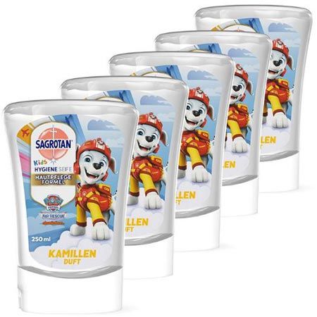 🧼 5er Pack Sagrotan Kids No-Touch Nachfüller Kamille, 250ml ab 10,43€ (statt 16€)