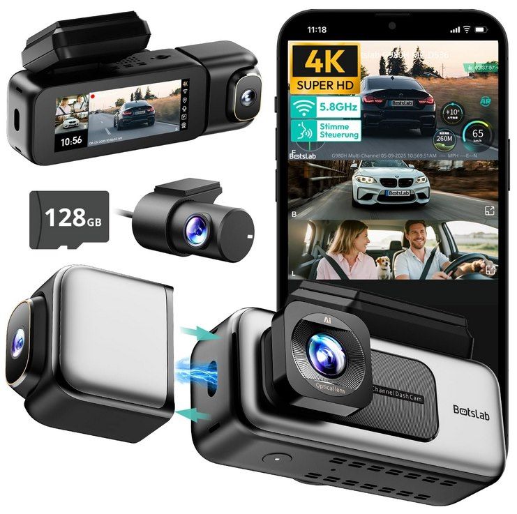 🚗 Botslab G980H 3 Kanal 4K+1080P+1080P Dashcam mit GPS für 133,99€ (statt 160€)