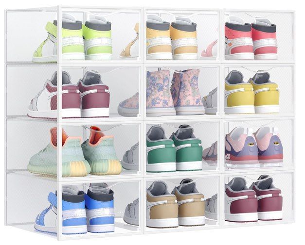 👟 12x SONGMICS Schuhboxen aus Kunststoff mit Tür für 18,24€ (statt 23€)