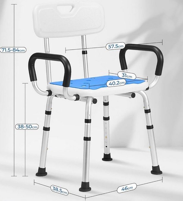 🚿 Careboda Duschhocker mit Armlehnen und Rückenlehne für 49,97€ (statt 60€)