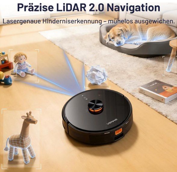🧹 VONKO S6 Pro Saugroboter mit Wischfunktion & Absaugstation für 124,99€ (statt 150€)