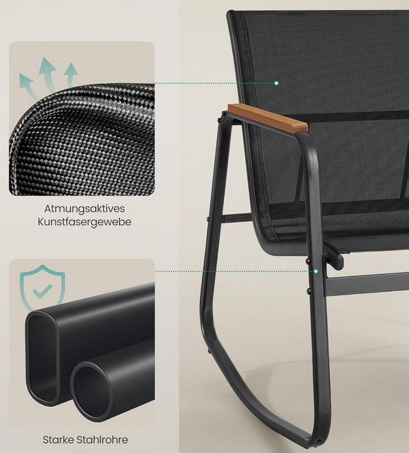 🏡 SONGMICS Gartenmöbel Set mit 2 Schaukelstühle & Tisch für 51,99€ (statt 65€)