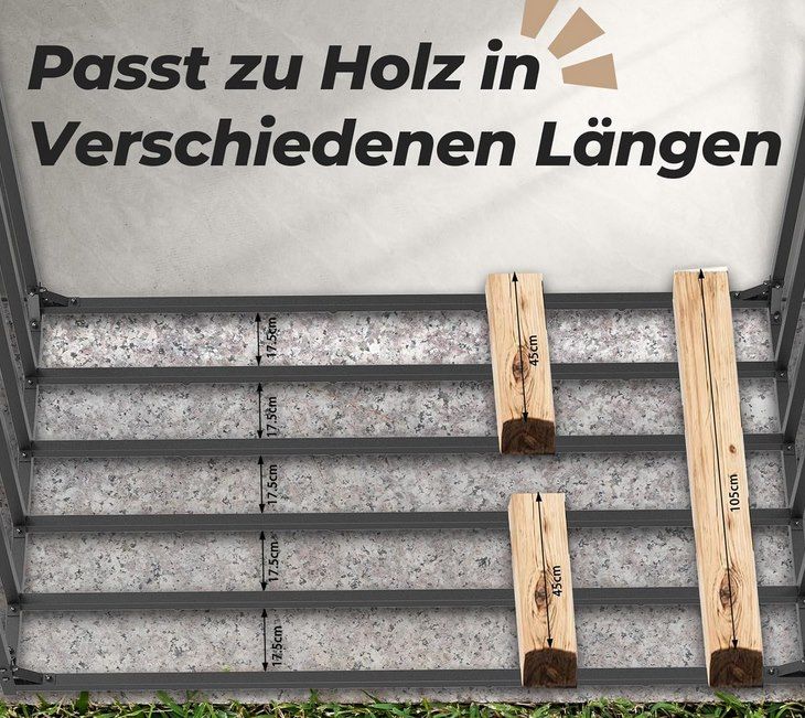 🪵 CHOSHOME Kaminholzregal für Außen 185x105x185cm für 155,99€ (statt 240€)