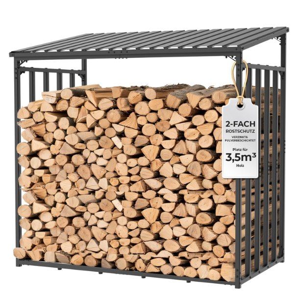 🪵 CHOSHOME Kaminholzregal für Außen 185x105x185cm für 155,99€ (statt 240€)