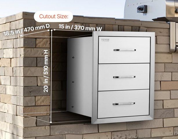 👨‍🍳 VEVOR Outdoor Küchenschubladen aus Edelstahl für 119,99€ (statt 135€)