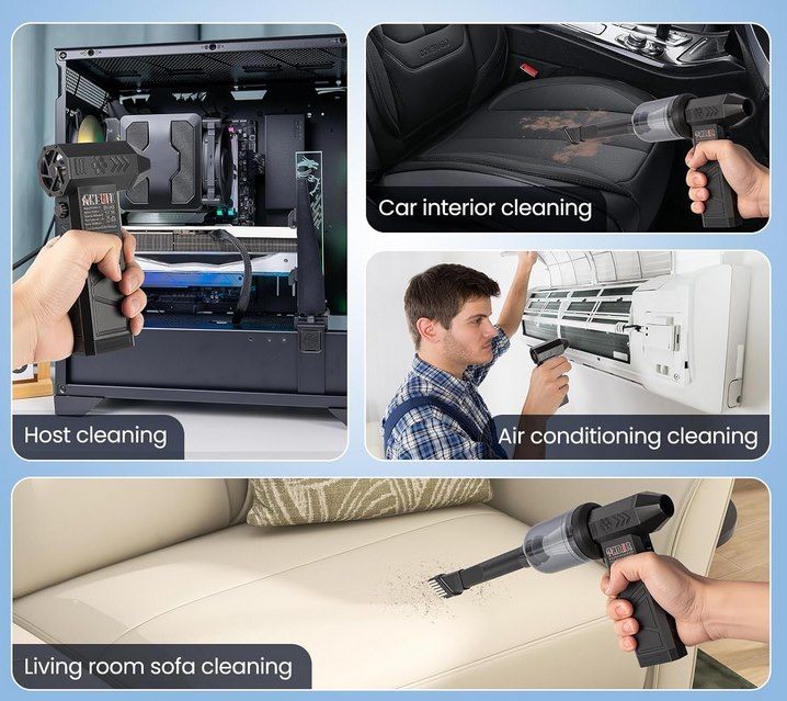 💨 Anbull elektrisches Staubgebläse 140.000 U/min + viel Zubehör für 16€ (statt 20€)