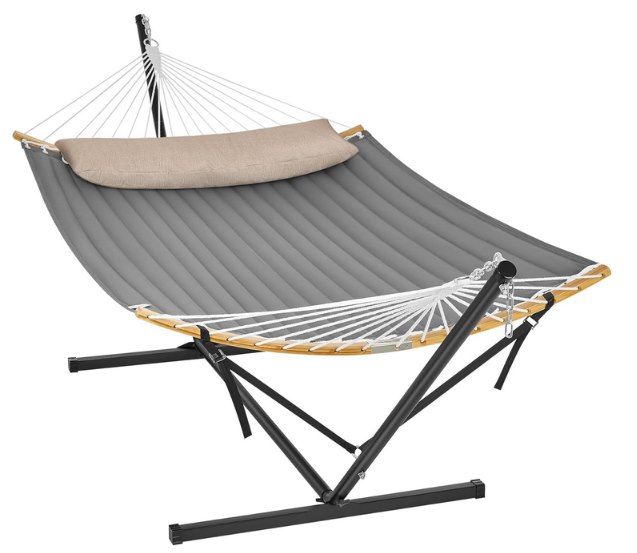 🦥 SONGMICS Hängematte mit Gestell aus Metall für 84,99€ (statt 100€)