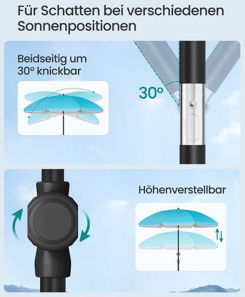 ⛱️ Songmics Sonnenschirm mit UPF 50+, knickbar für 20,39€ (statt 33€)