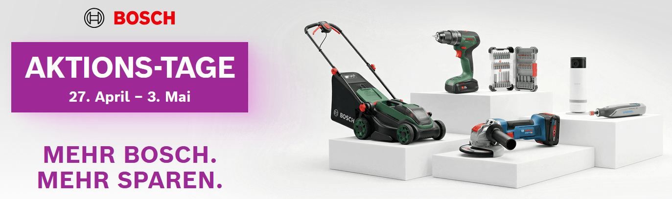 🔥🧰 Amazon: Bosch Aktionstage mit über  40% Rabatt auf Werkzeug, Garten & mehr