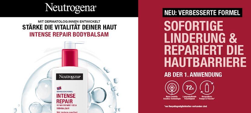 🧴 2er Pack Neutrogena Intense Repair Bodybalsam, 250ml ab 6,75€ (statt 16€)
