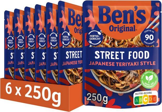 🍜 6er Pack Bens Original Street Food Japanese Teriyaki Style Noodles ab 12,91€ (statt 18€)