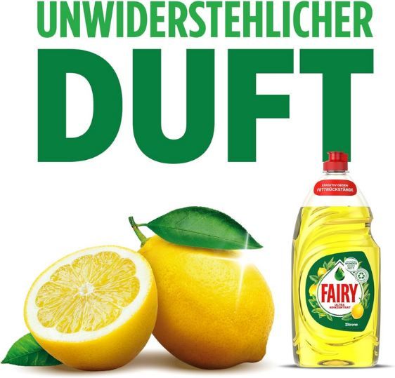 🫧 8er Pack Fairy Ultra Konzentrat Zitrone, je 900ml ab 18,99€ (statt 24€)