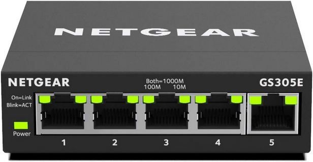 🖥️ Netgear GS305E 5 Port Managed Gigabit Switch für 20,89€ (statt 28€)
