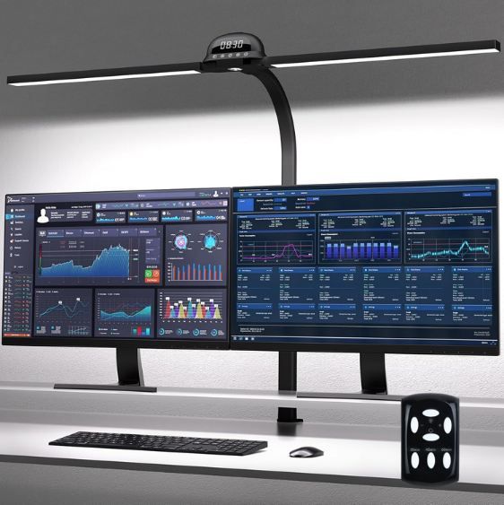 💡 JVURICE Klemmbare LED Schreibtischlampe, 90cm, dimmbar für 33,21€ (statt 50€)