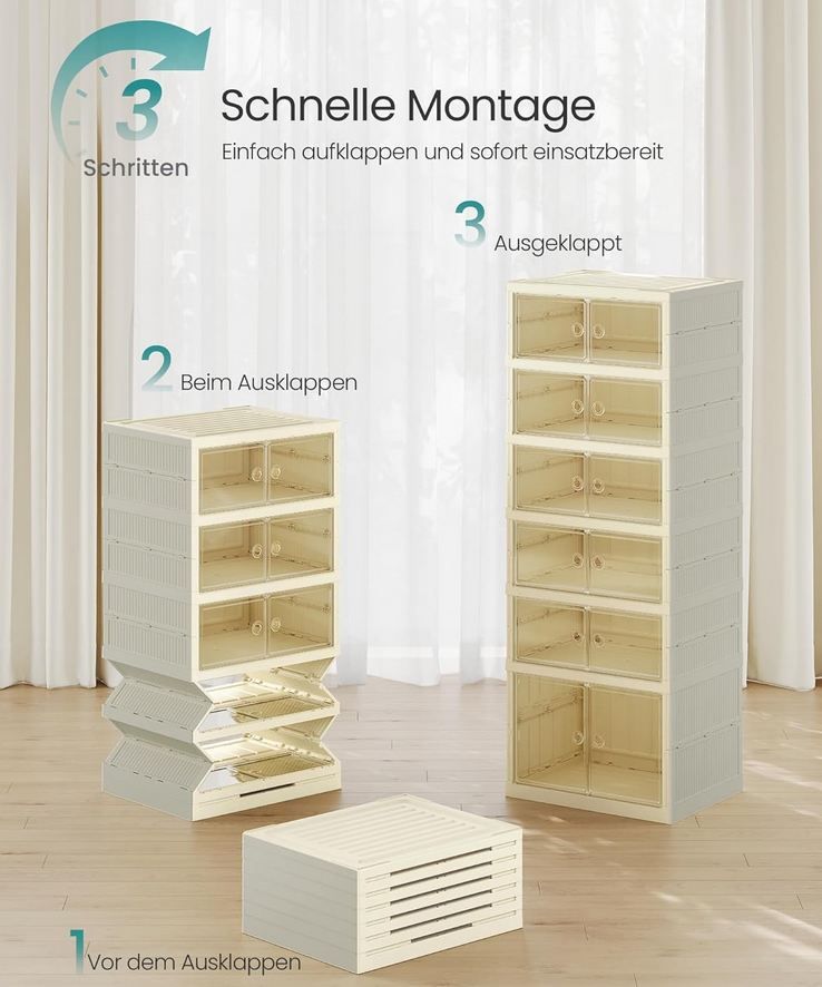 🥾 Songmics Faltbarer Schuhschrank für 12 Paar für 27,99€ (statt 40€)