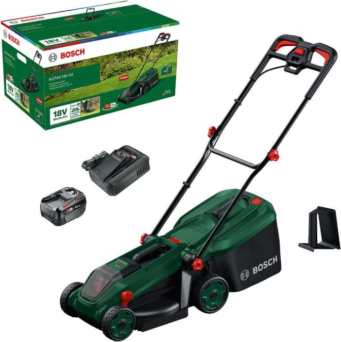 🏡 Bosch Rotak 18V-34 Akku-Rasenmäher Set für 186,89€ (statt 215€)