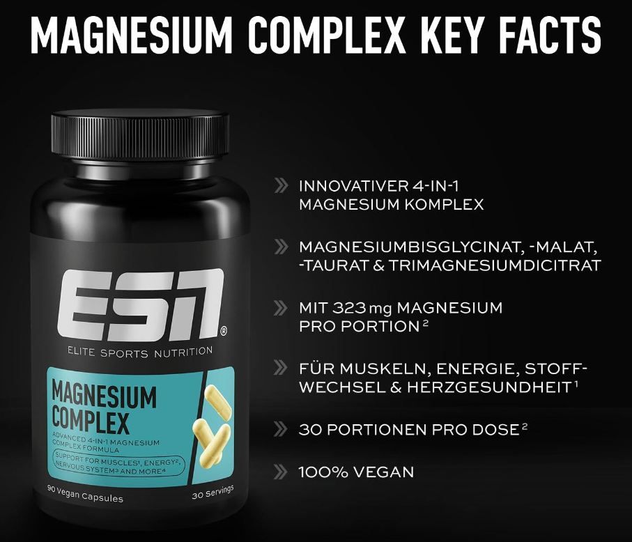 💊 90er Pack ESN Magnesium Complex mit 4-in-1 Formel ab 11,96€ (statt 19€) 💊 90er Pack ESN Magnesium Complex mit 4 in 1 Formel ab 11,96€ (statt 19€)