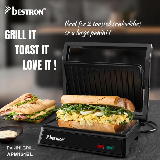🥪 Bestron APM123Z Kontaktgrill mit Auffangschale, 1.000W für 19,99€ (statt 25€)