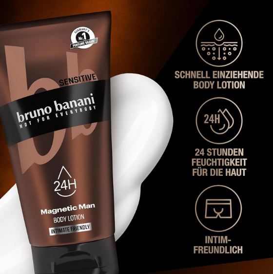 🧴 bruno banani Magnetic Man Body Lotion, 150ml ab 4,68€ (statt 10€)