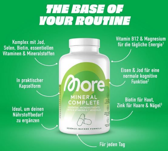 💊 150er Pack More Mineral Complete V4 Kapseln ab 12,82€ (statt 24€) 💊 150er Pack More Mineral Complete V4 Kapseln ab 12,82€ (statt 24€)