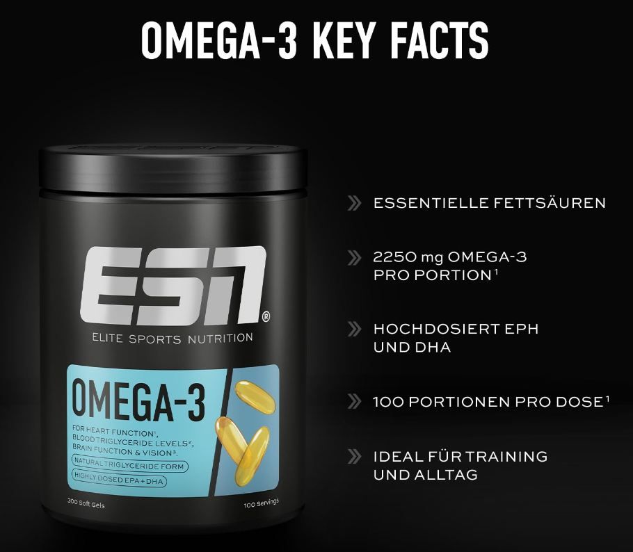💊 300er Pack ESN Omega-3 Kapseln, hochdosiert ab 35,52€ (statt 49€) 💊 300er Pack ESN Omega 3 Kapseln, hochdosiert ab 35,52€ (statt 49€)